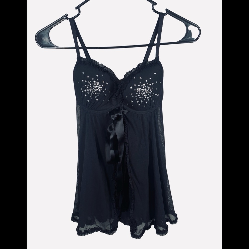Victoria’s Secret Padded Rhinestone Neglige 32C